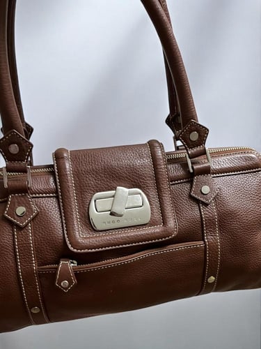 Hugo Boss Brown Leather Handbag