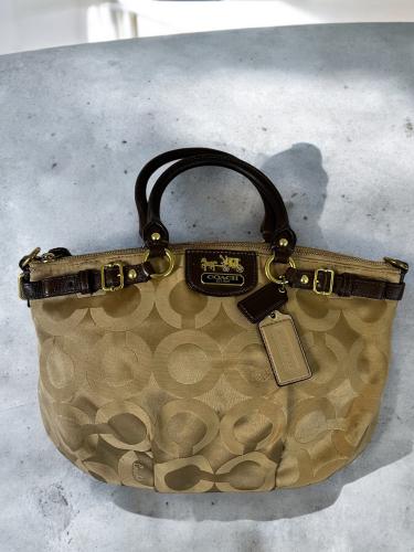 Coach Madison Signature Satchel with Shoulder Stra...