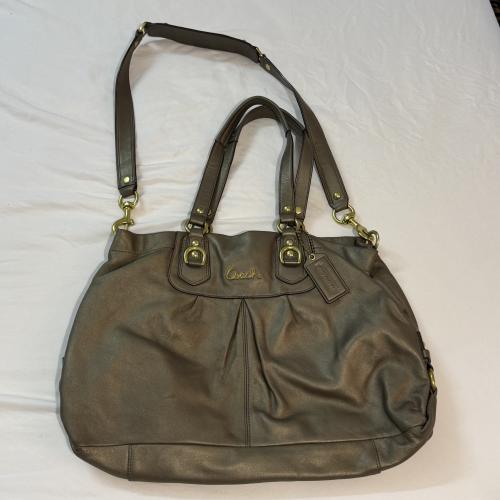 Coach Bronze Leather Shoulder Bag