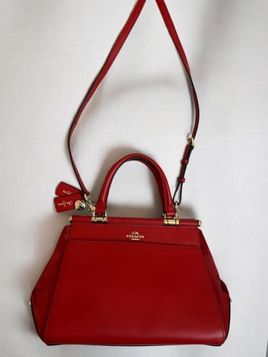 Coach Red Leather Handbag