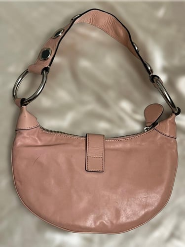 Guess Pink Leather Studded Shoulder Bag