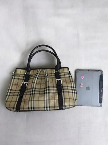 Burberry Haymarket Check Tote Bag