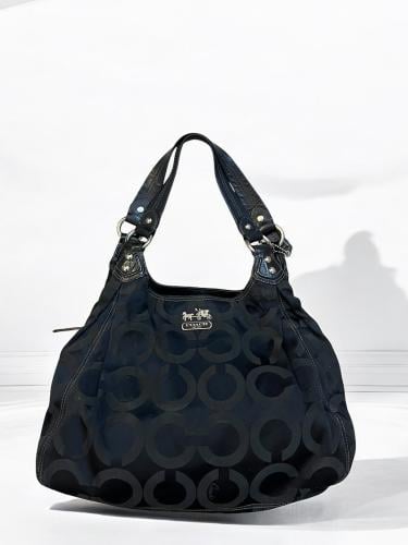 Coach Black Signature Canvas and Leather Madison H...