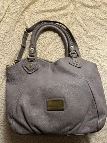 Marc by Marc Jacobs Grey Leather Classic Q Satchel Bag