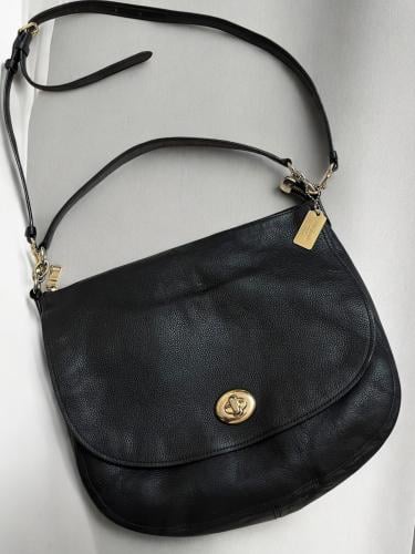 Coach Black Leather Shoulder Bag