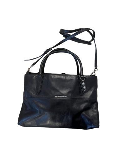 New York Coach Black Leather Borough Tote