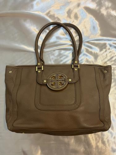 Tory Burch Brown Leather Tote Bag