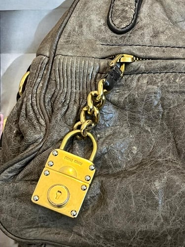 Miu Miu 2way Handbag Shoulder Bag Matelasse Leathe...