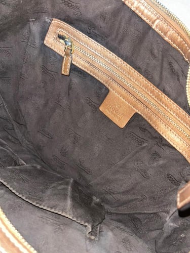 Gucci Beige Canvas Shoulder Bag