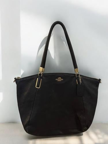 Coach Black Leather Kelsey Satchel bag