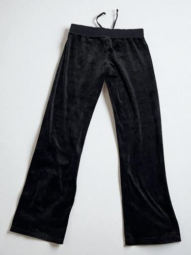 Juicy Couture Black Velour Pants with Crown “JUICY...