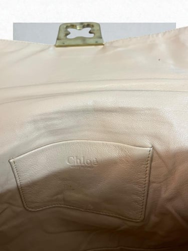 Chloé Gold-Textured Bag with Chain Strap