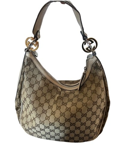 ‏Gucci Twins Hobo GG Canvas Medium