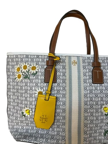 Tory Burch Gemini Link Canvas Applique Tote