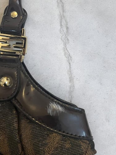 Fendi Zucca Canvas and Leather Borsa Chef Tote