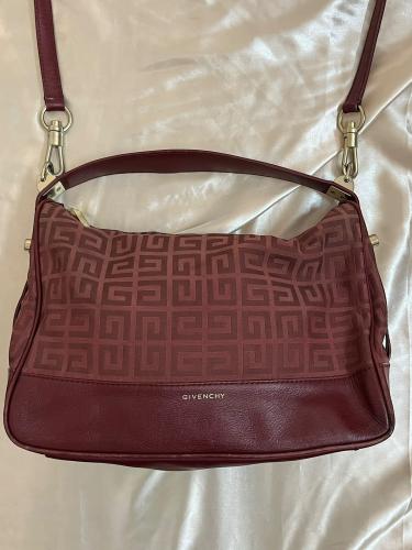 Givenchy Burgundy Monogram Shoulder Bag