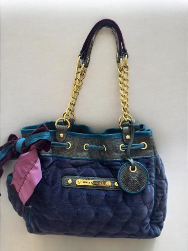 Vintage Juicy Couture Daydreamer Tote Bag Velour Q...