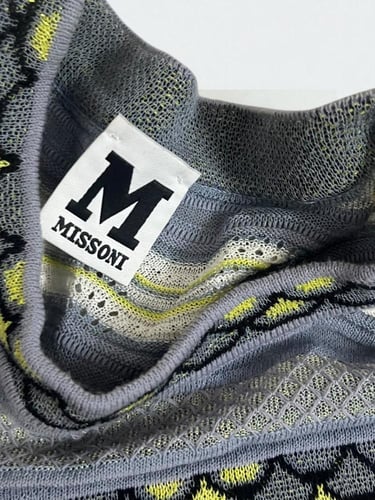 Missoni Grey & Yellow Striped Knit Sweater -size:m