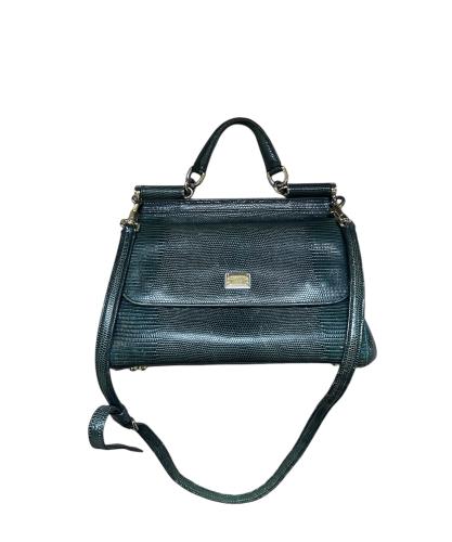 dolce & gabbana green lizard sicily bag