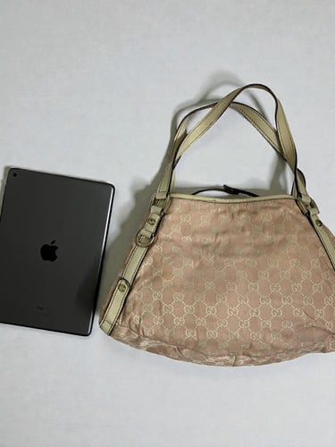 Gucci Pink GG Canvas Shoulder Bag