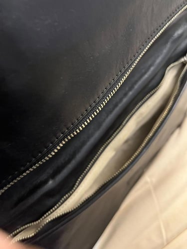 Tory Burch Black Leather Reva Flap Shoulder Bag