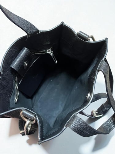 Kenzo Black Leather Tote Bag