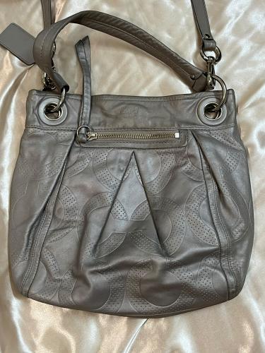 Coach Grey Leather Tote Bag