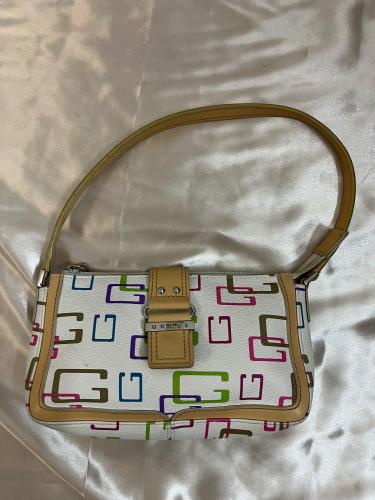 Guess white Leather Handbag