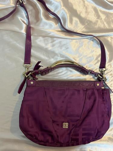 Givenchy Purple Leather Shoulder Bag