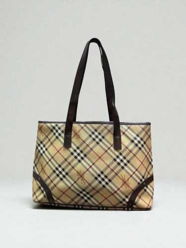 Burberry Plaid Tote Bag