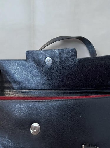 BVLGARI SHOULDER BAG LEATHER BLACK