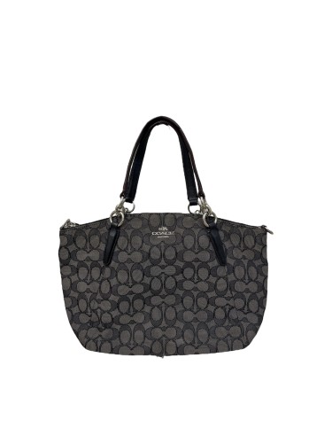 Coach Grey/Black Canvas and Leather Small Kelsey T...