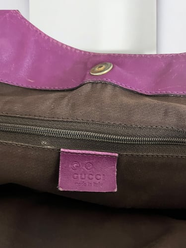 Gucci Purple Leather Handbag