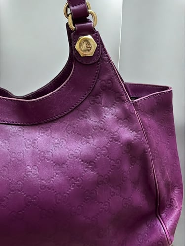 Gucci Purple Leather Handbag