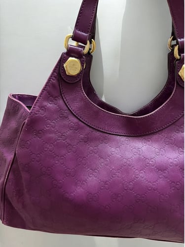 Gucci Purple Leather Handbag