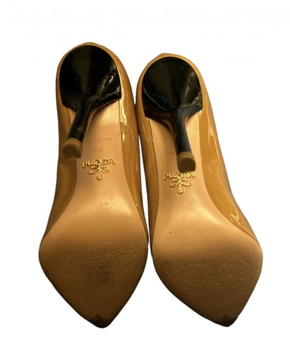 PRADA Patent Leather Colorblock Pattern Pumps, siz...