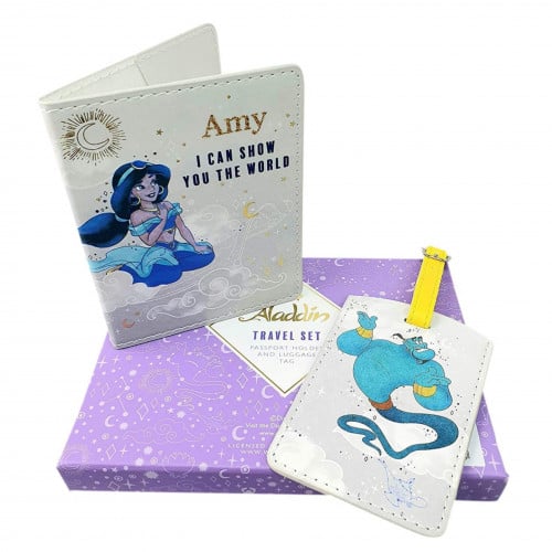 طقم مكون من غلاف لجواز السفر وحامل بطاقه الشنط جاس...