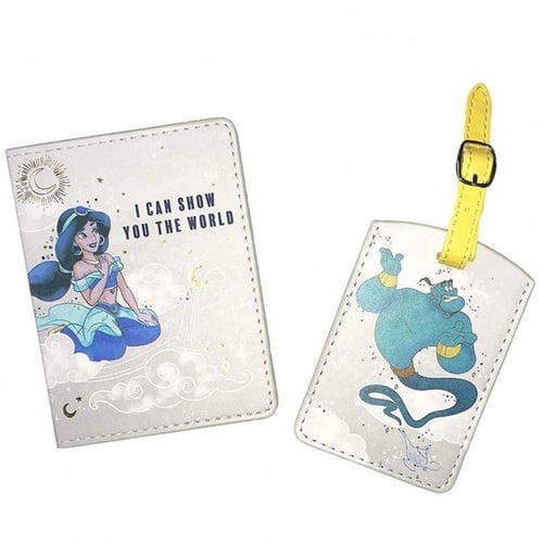 طقم مكون من غلاف لجواز السفر وحامل بطاقه الشنط جاس...