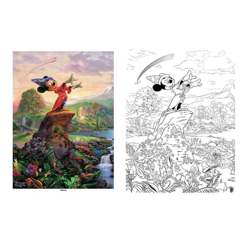 دفتر تلوين شخصيات ديزني thomas kinkade