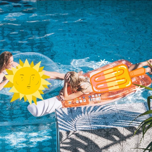 عوامة فاخرة للاستلقاء – زجاجة روز