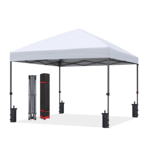 3*3 (WHITE (iron hexagonal tube tent (half enclosu...