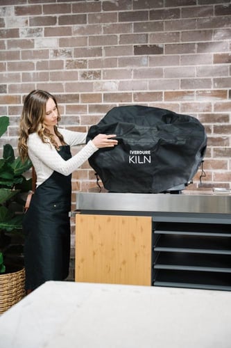 موقد بحجر للبيتزا بشعلتين (جرافيت)