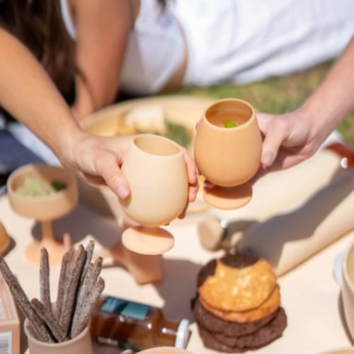 terra + peach | stemm | silicone unbreakable glass...