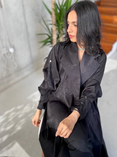 عباية حرير مغسول كوري #044