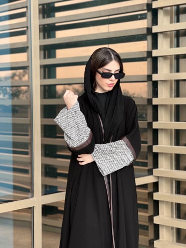 عباية شانيل بني وابيض #56