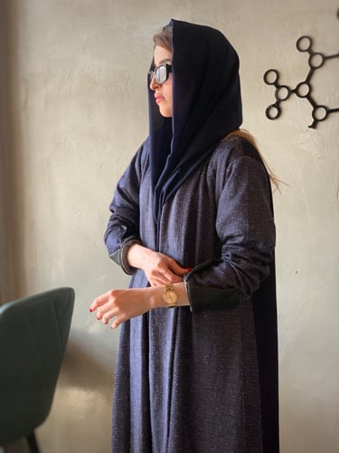 عباية شتويه -قماش صوف استرتش #023