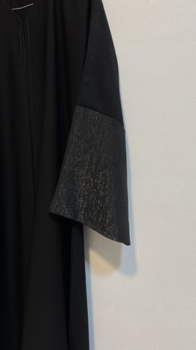 عباية بإكمام شيفون كحلي #58