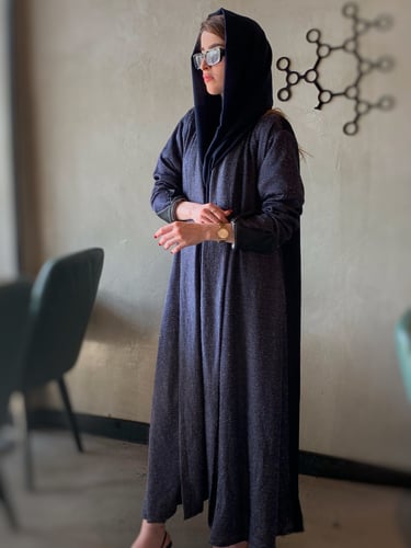 عباية شتويه -قماش صوف استرتش #023