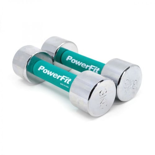 2COLOR CHROMED DUMBBELL WITH FOAM HANDLE 2pc set (...