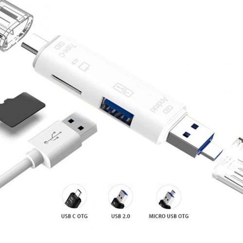 قارئ بطاقة 5 في 1 متعدد الوظائف لأجهزة الكمبيوتر و...